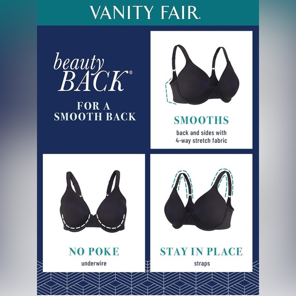 Vanity Fair Women's Full Figure Beauty Back Smoothing Bra, 4-Way Stretch Fabric - Picture 4 of 10